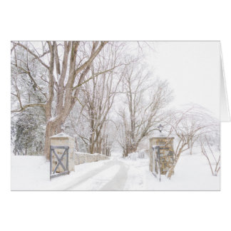 Allenberry semesterorttillträde i snö hälsningskort