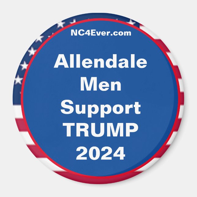 Allendale Manar Support TRUMP 2024 Magnet (Framsidan)