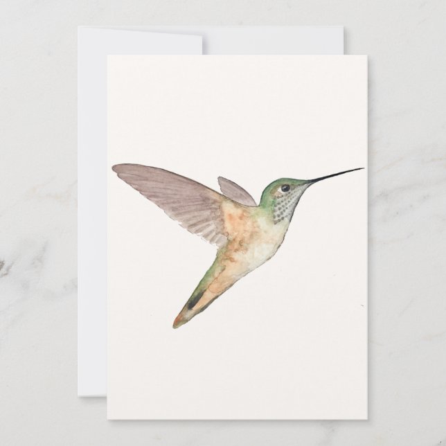 Allens Hummingbird Flat Greeting Card Kort (Framsida)