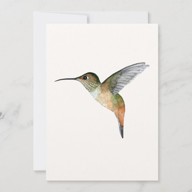 Allens Hummingbird Flat Greeting Card Kort (Framsida)