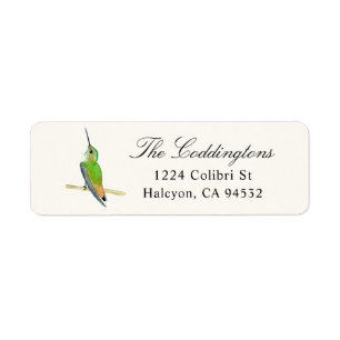 Allens Hummingbird Returadress Etikett