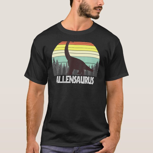 Allensaurus Allen Saurus Surname T Shirt (Framsida)