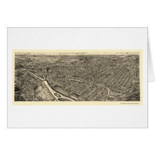 Allentown panorama- karta för PA - 1922 Hälsningskort