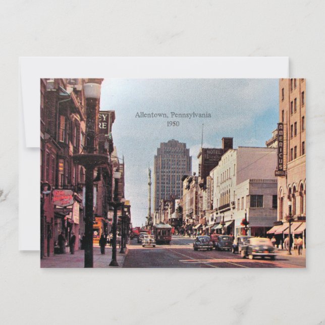 Allentown, Pennsylvania 1950 Kort (Framsida)