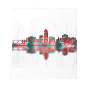 Allentown Pennsylvania Skyline Anteckningsblock