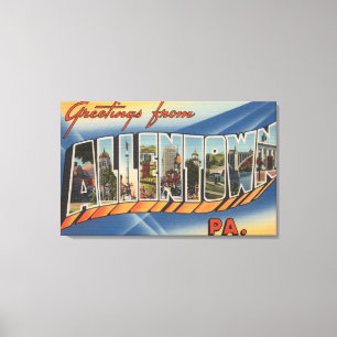 Allentown Pennsylvania - stora brevplatser Canvastryck