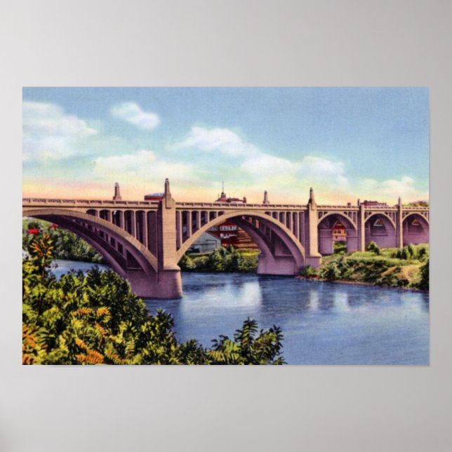 Allentown Pennsylvania Tilghman Street Bridge Poster (Framsidan)