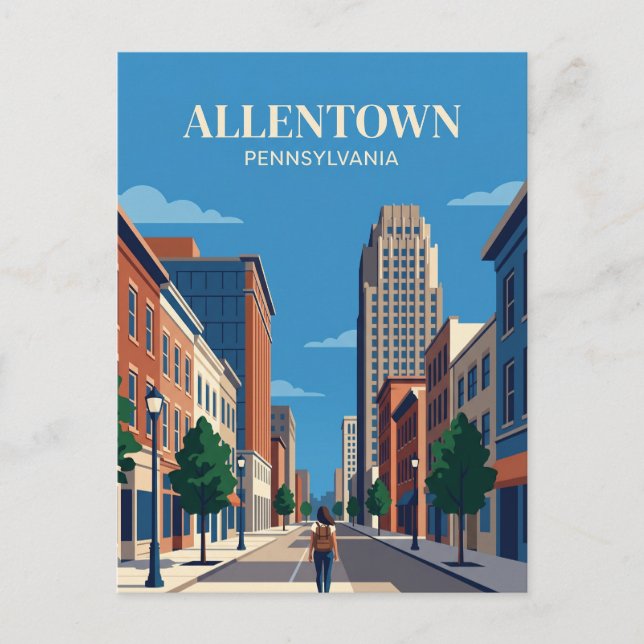 Allentown, Pennsylvania, USA Vykort (Framsida)