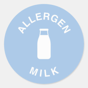 Allergen Mjölk - Varning: Innehåller Mjölk Runt Klistermärke