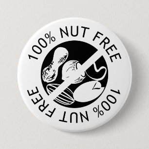 Allergi 100% för nöt för beställnings- färgnöt knapp