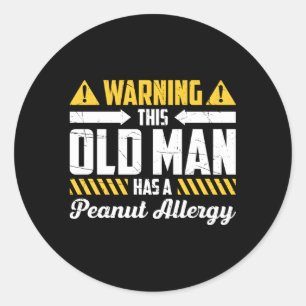 Allergi för jordnötsallergiker jordnötter runt klistermärke