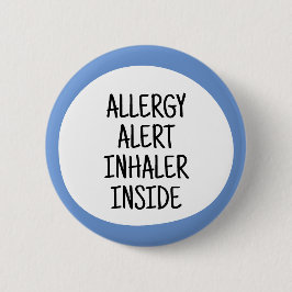 Allergi Varning Inhalator Inuti Knapp