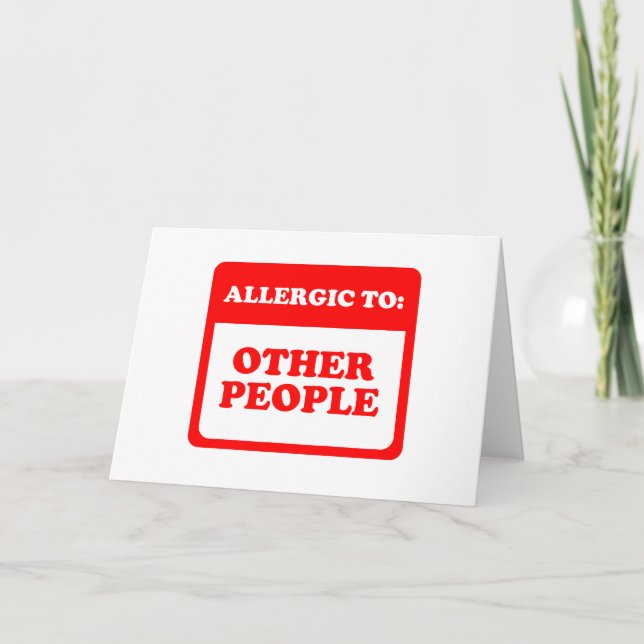 Allergic To Other People Kort (Framsida)