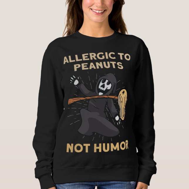 Allergic To Peanuts Nut Allergy T Shirt (Framsida)