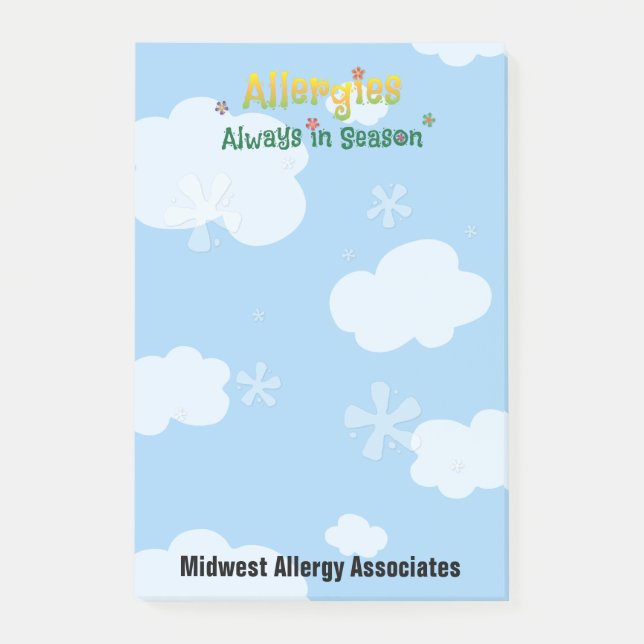 Allergier - alltid under säsongen post-it block (Framsida)