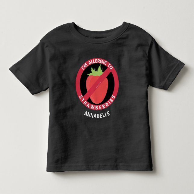 Allergika mot jordgubbar, Personlig av myskallergi T Shirt (Framsida)
