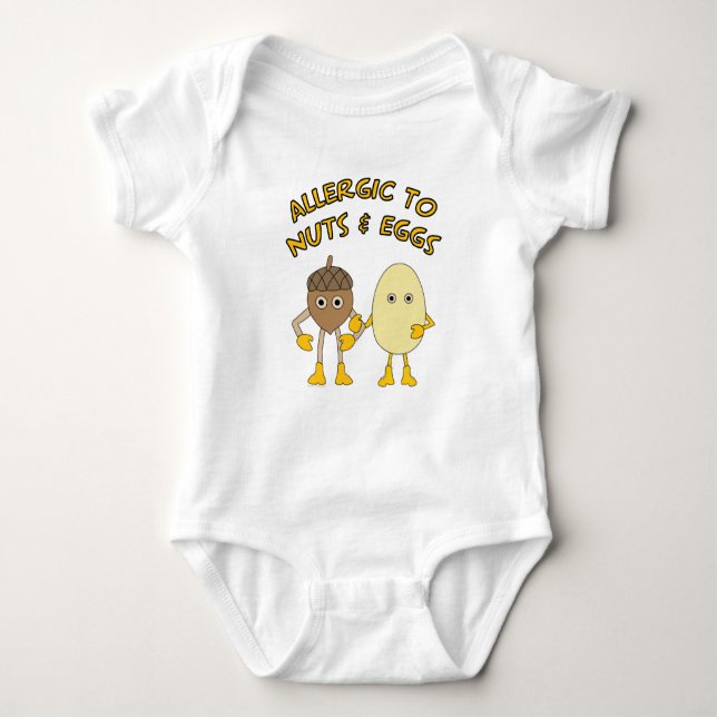 Allergika mot Nöt och ägg T Shirt (Framsida)