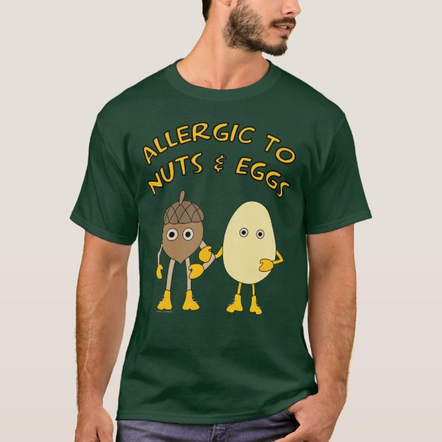 Allergika mot Nöt och ägg T Shirt (Framsida)