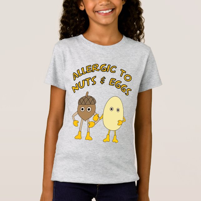 Allergika mot Nöt och ägg T Shirt (Framsida)