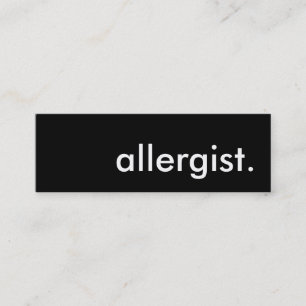 allergiker. mini visitkort