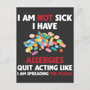 Allergiker Skämt Allergisk Humor Allergier Vykort