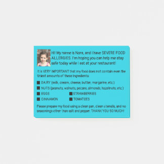 Allergikort Post-it Block