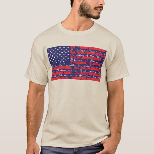 Allergilöfte i Flagga Stater T Shirt (Framsida)