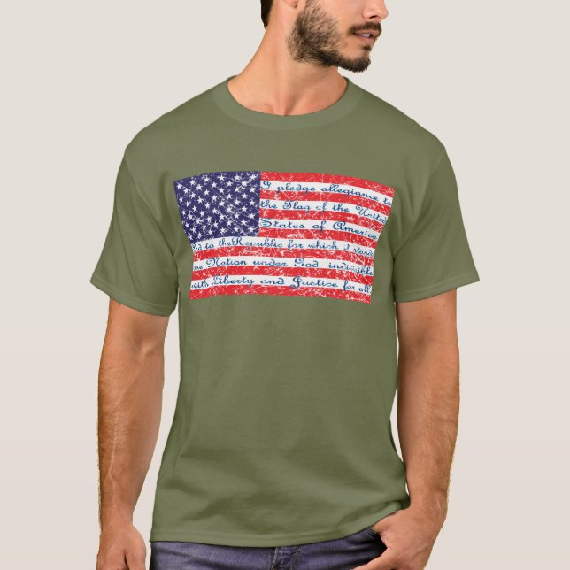 Allergilöfte i Flagga Stater T Shirt (Framsida)