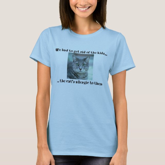 allergisk katt t-shirt (Framsida)