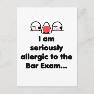 Allergisk mot Bar Exam Vykort