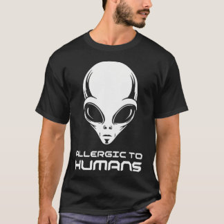Allergisk mot människor Alien Introvert Utomjordin T Shirt