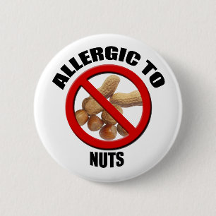 Allergisk mot Nöt Medical Alert Std Button Knapp