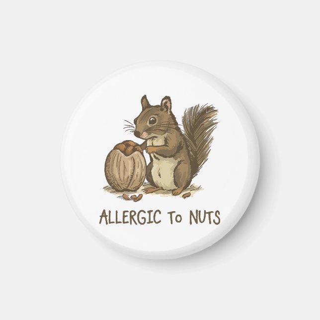 Allergisk mot nötter magnet (Framsidan)