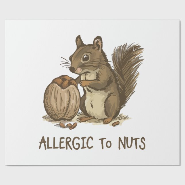 Allergisk mot nötter presentpapper (Platt)