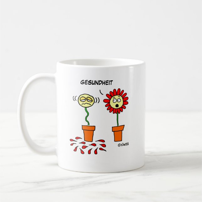 Allergiska blommor Gardener Funny Allergies Kaffemugg (Vänster)