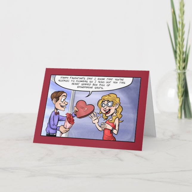 Allergiska hjärtans dag helgkort (Framsida)