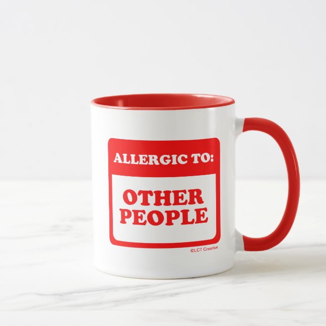 Allergiska mot andra personer mugg (Höger)