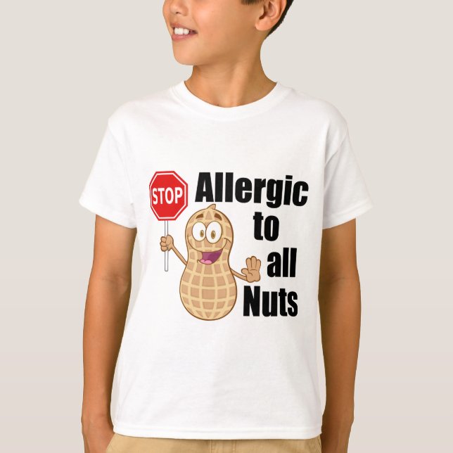 Allergiska mot peanuts Cute Nöt Allergy Kids Tröja (Framsida)