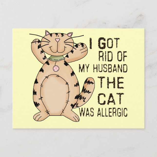 Allergiskt katt vykort (Framsida)