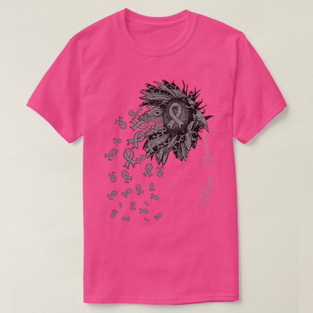 Allergiskt medvetande Solrosblommor faller T Shirt (Design framsida)