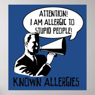 Allergiskt mot dumma människor poster