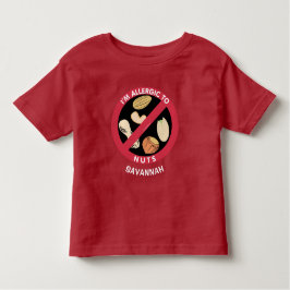 Allergiskt mot Nöt Kids Allergy Personlig T Shirt