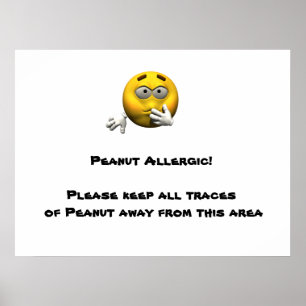 Allergiskt Poster jordnöt
