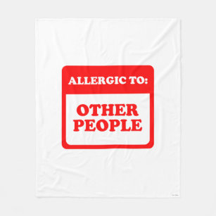 Allergiskt till annat folk fleecefilt