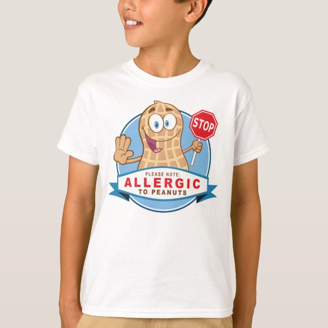 Allergiskt till jordnötter t shirt (Framsida)
