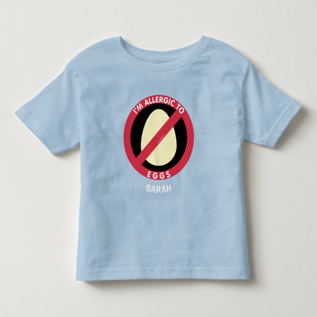 Allergiskt till personligen för äggungeallergi t shirt (Framsida)