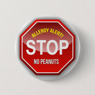 Allergy Alert: Inga jordnötter, snälla! Knapp