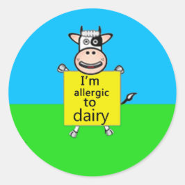 Allergy alert (mer design i butik) runt klistermärke