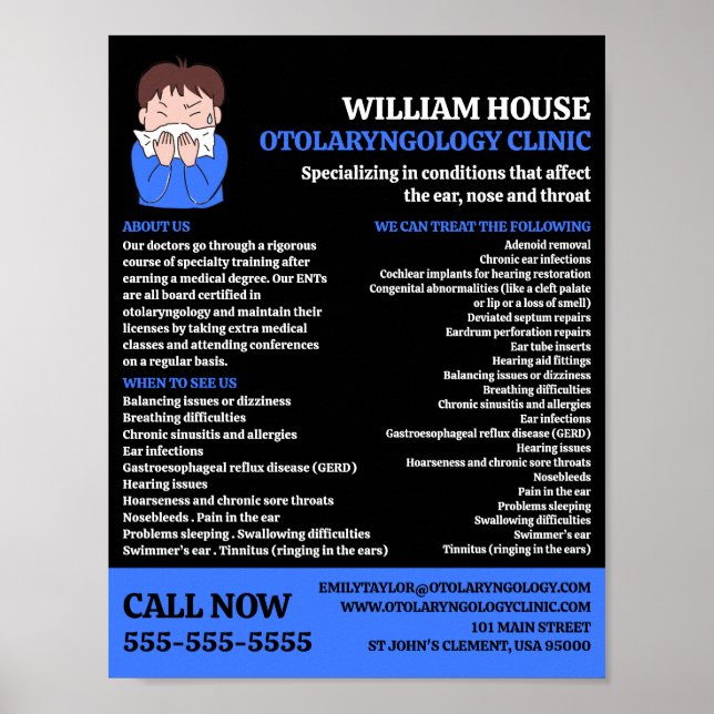 Allergy Design, Otolaryngolog, Otolaryngologi Poster (Framsidan)