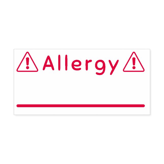 Allergy frimärke självfärgande stämpel (Design)